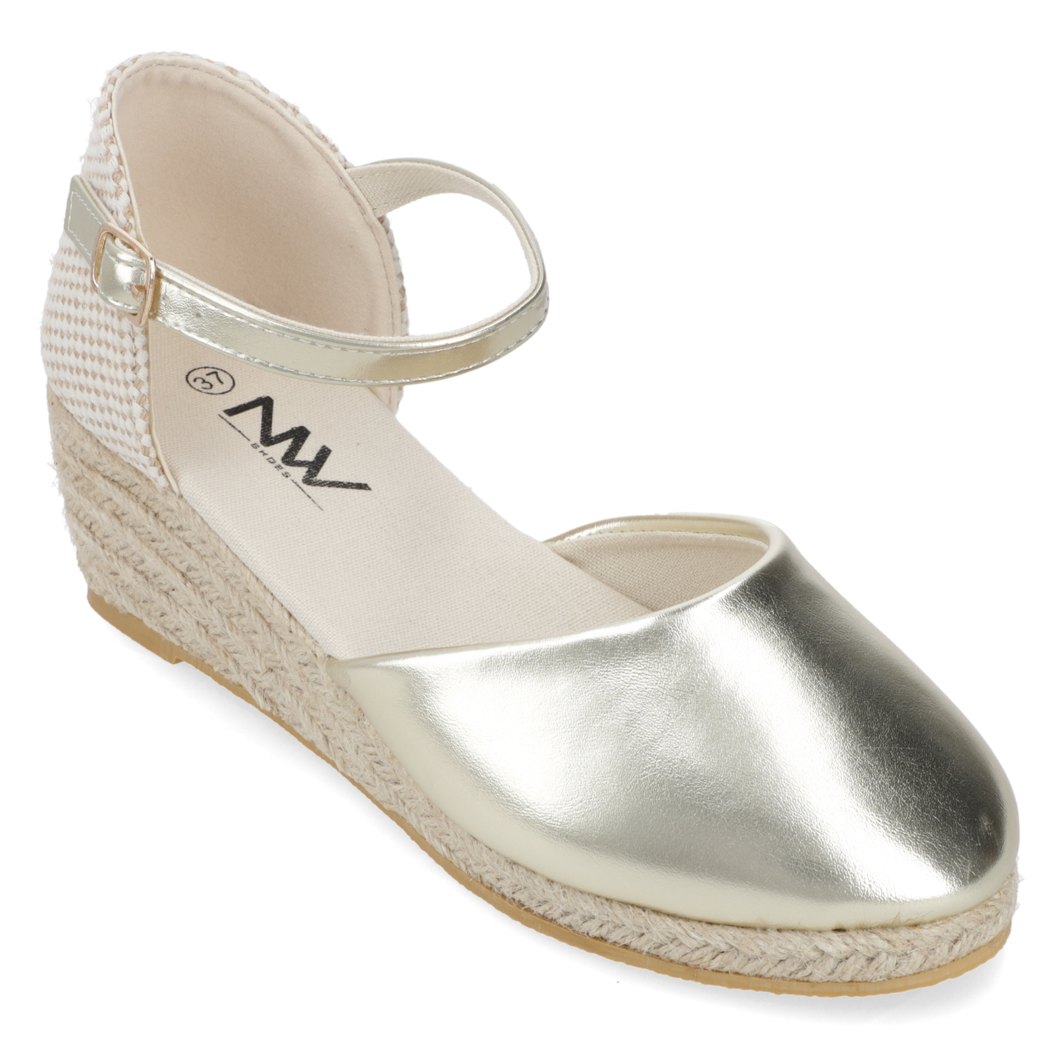 SANDALIA TACO MUJER NEW WALK DORADO - 1