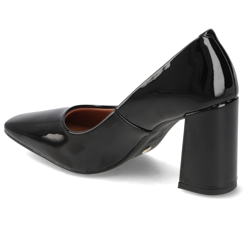 ZAPATO TACO ANCHO NEGRO CHAROL VIZZANO - 4