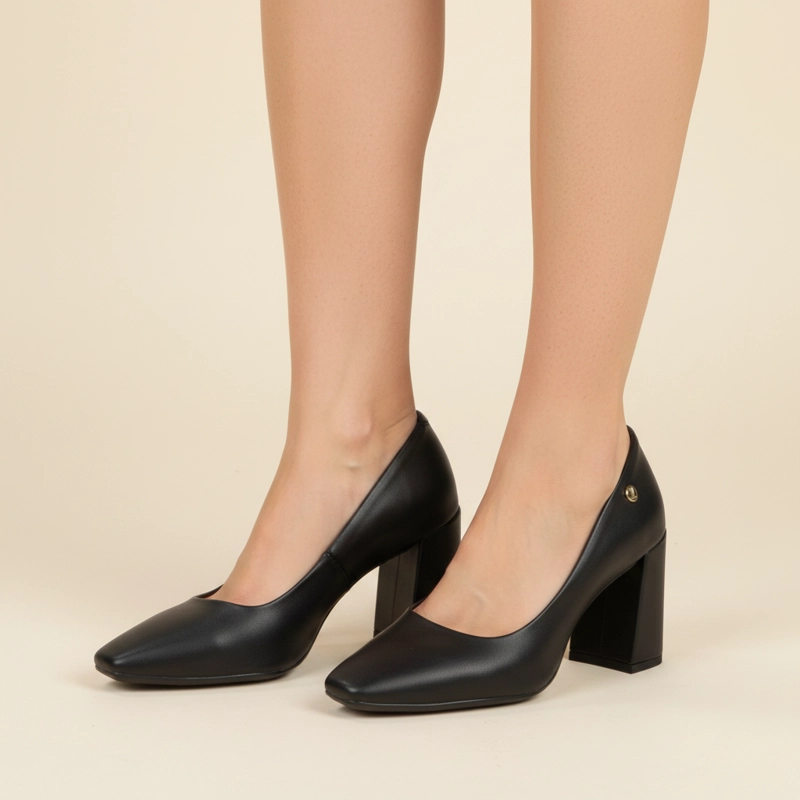 ZAPATO TACO ANCHO NEGRO VIZZANO 15745 - 2