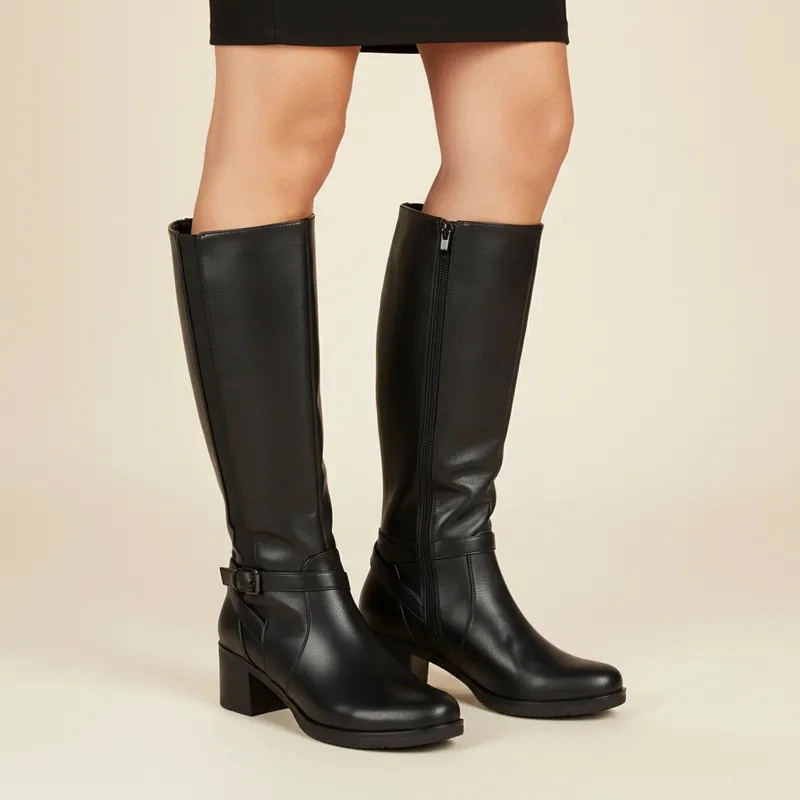 BOTA MUJER TACO NEGRO NEW WALK - 2