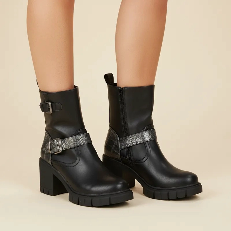 BOTIN CORREA NEW WALK NEGRO - 2