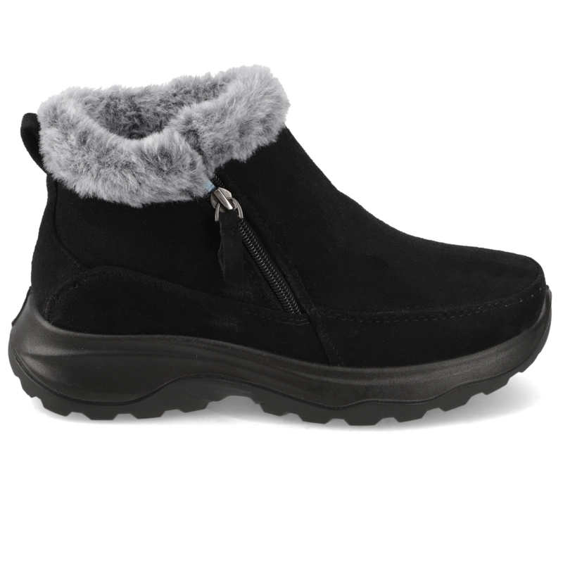 BOTIN NEGRO NEW WALK FORRADO GRIS - 1