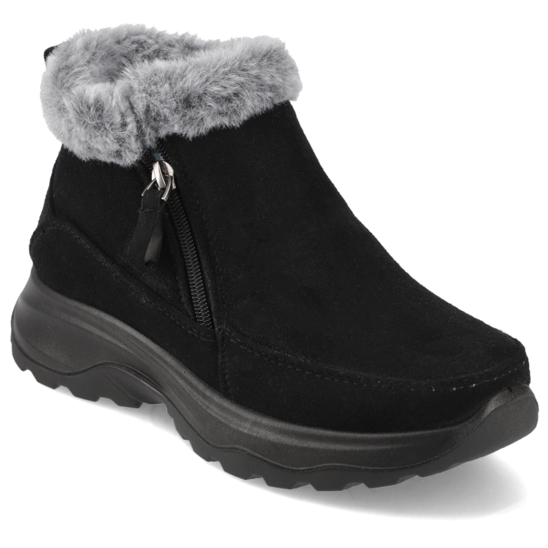 BOTIN NEGRO NEW WALK FORRADO GRIS - 2