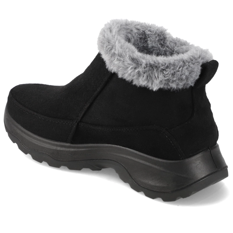 BOTIN NEGRO NEW WALK FORRADO GRIS - 4