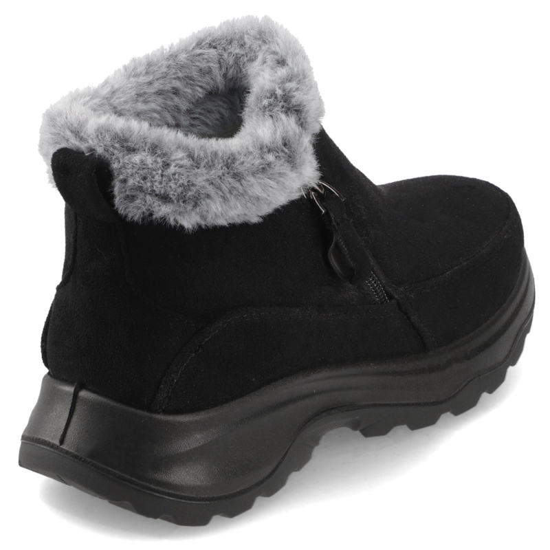 BOTIN NEGRO NEW WALK FORRADO GRIS - 5