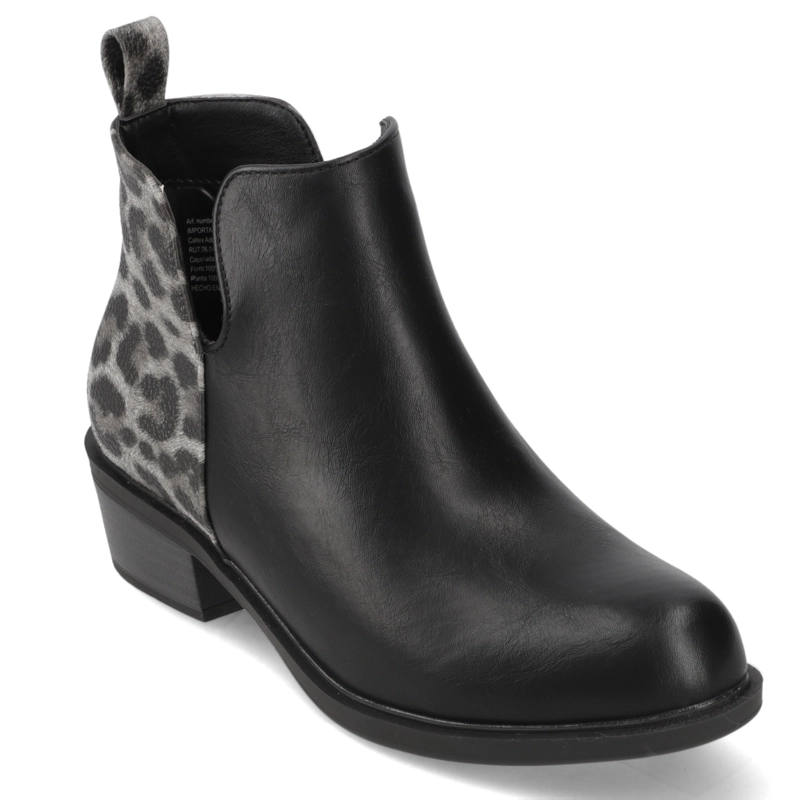 BOTIN NEGRO ANIMAL PRINT NEW WALK - 1