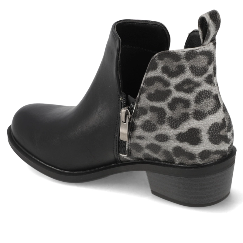 BOTIN NEGRO ANIMAL PRINT NEW WALK - 4