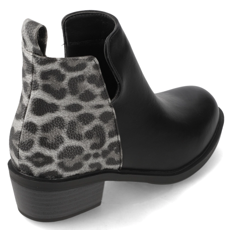 BOTIN NEGRO ANIMAL PRINT NEW WALK - 5