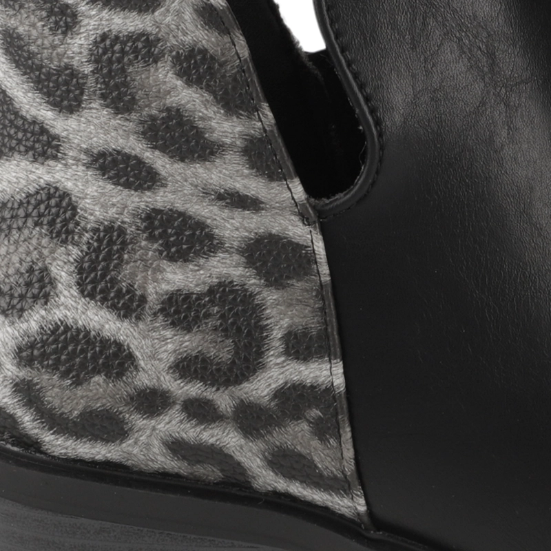 BOTIN NEGRO ANIMAL PRINT NEW WALK - 6