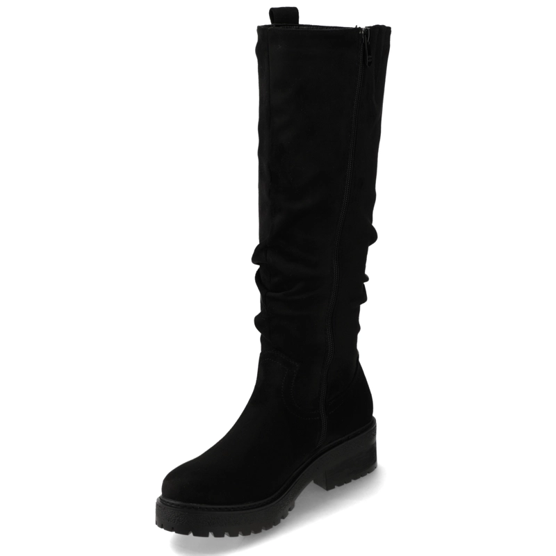 BOTA CAÑA ALTA FRUNCIDA  NEW WALK NEGRO - 3