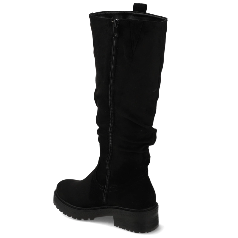 BOTA CAÑA ALTA FRUNCIDA  NEW WALK NEGRO - 4