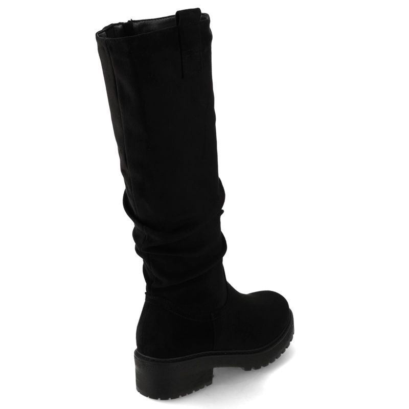 BOTA CAÑA ALTA FRUNCIDA  NEW WALK NEGRO - 5