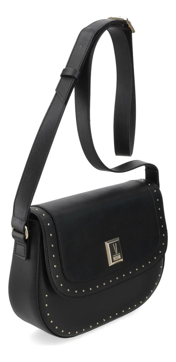 CARTERA BANDOLERA MUJER VIZZANO NEGRA CON DETALLES DE TACHAS - 5