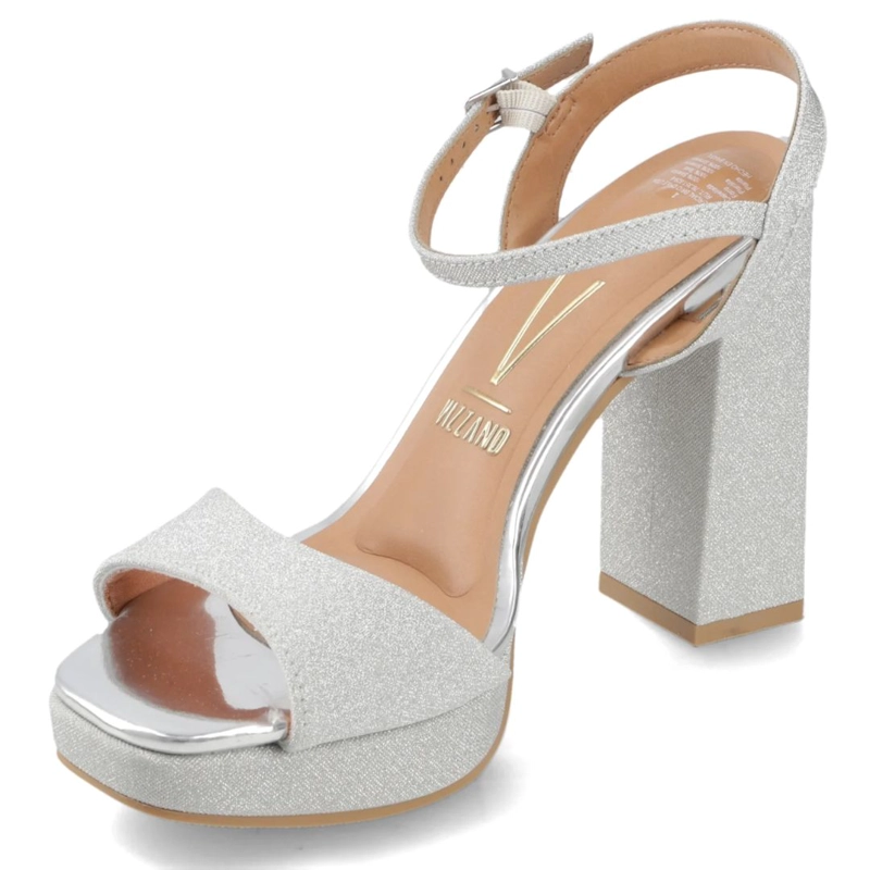 SANDALIA FIESTA TACO ANCHO PLATEADO VIZZANO MUJER - 4