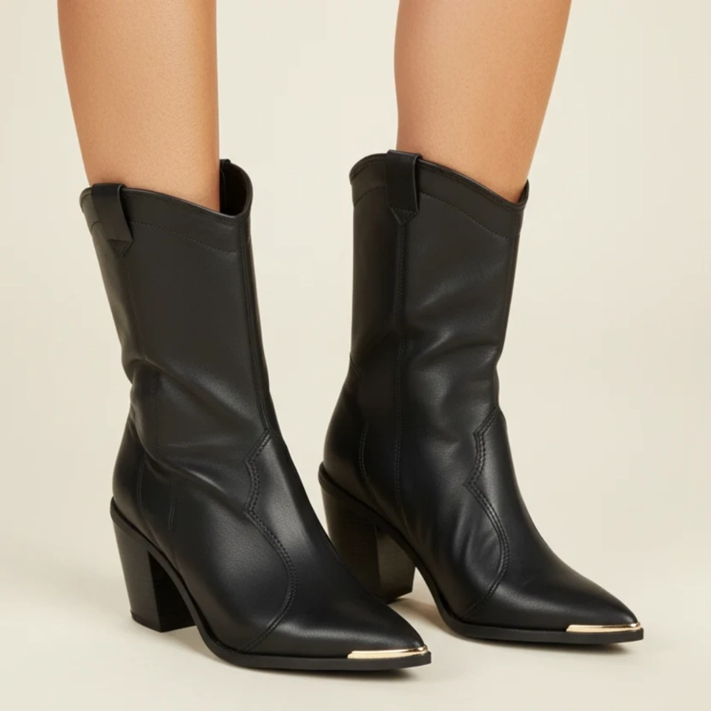 BOTA TEXANA NEGRA MOLECA - 2