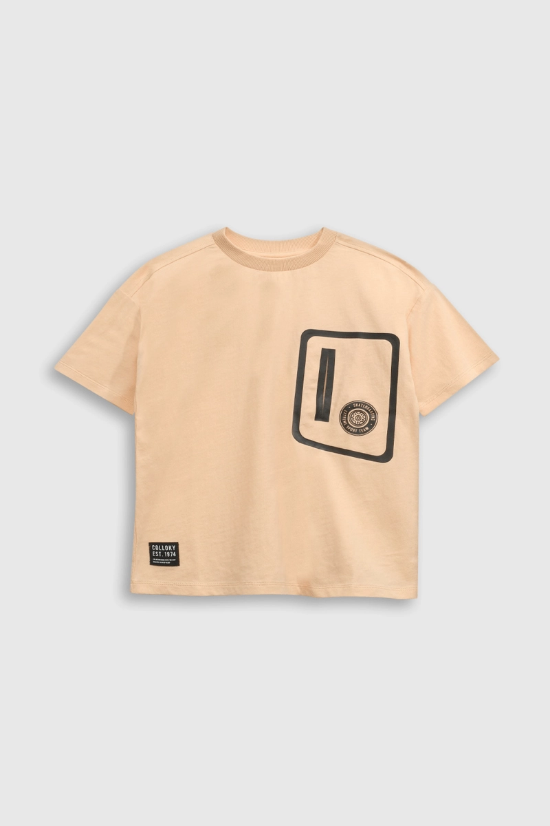 POLERA ALGODÓN NIÑO COLLOKY NARANJO 54651 - 1
