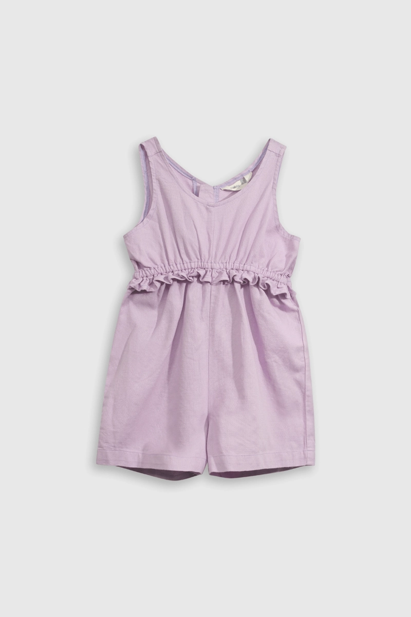 ENTERITO MORADO TEXTURADO CON ESPALDA REBAJADA PARA NIÑA - 1