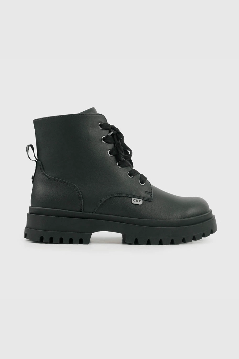 BOTIN ESCOLAR NEGRO CON PLATAFORMA Y CORDONES NIÑA 34 AL 41 - 2