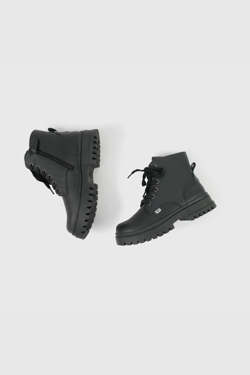 BOTIN ESCOLAR NEGRO CON PLATAFORMA Y CORDONES NIÑA 34 AL 41 - 4