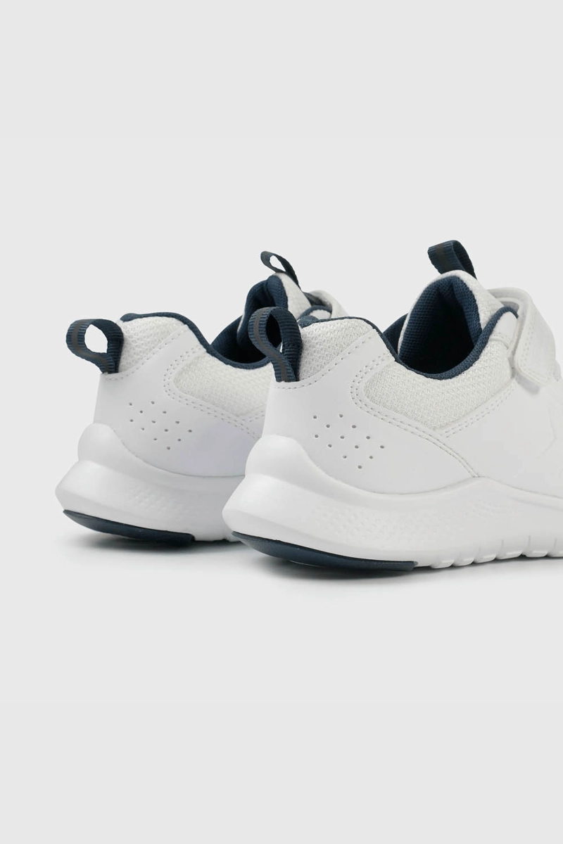 ZAPATILLAS COLLOKY ESCOLAR BLANCA CON VELCRO Y DETALLES AZULES NIÑO - 5