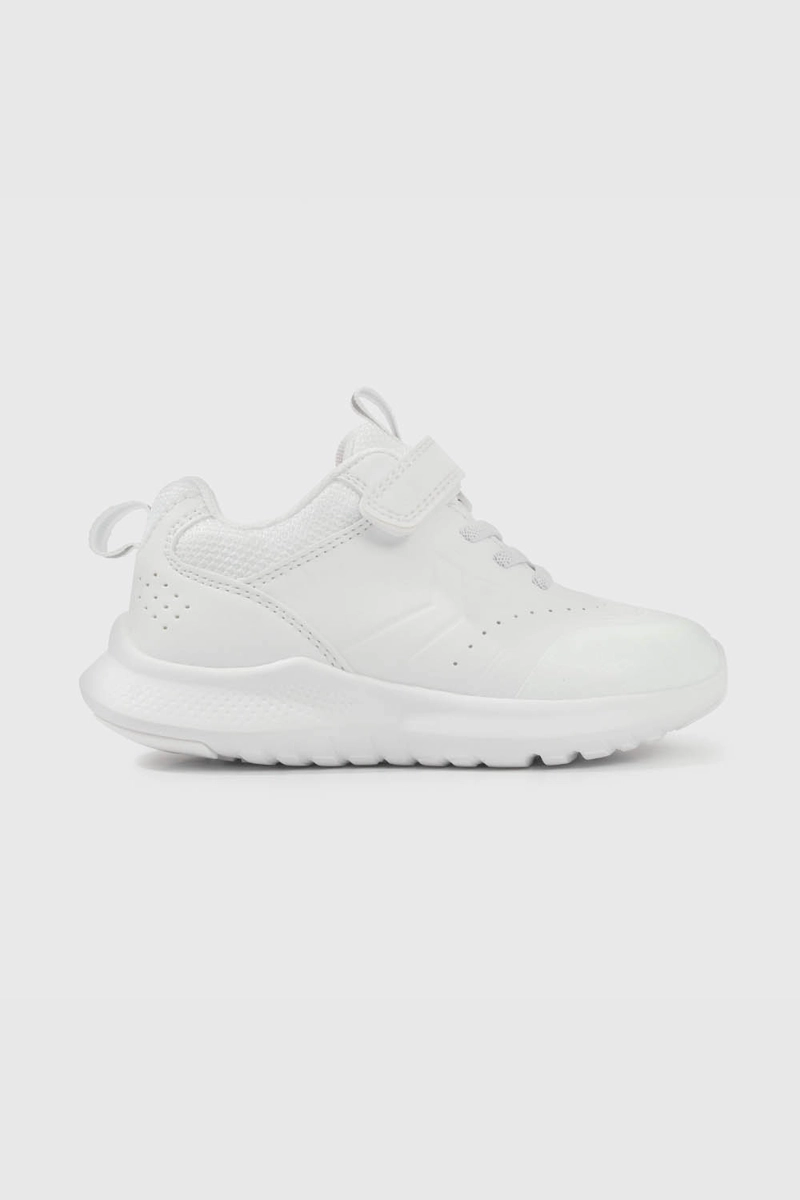 ZAPATILLA ESCOLAR BLANCA CON VELCRO Y CORDON UNISEX - 2