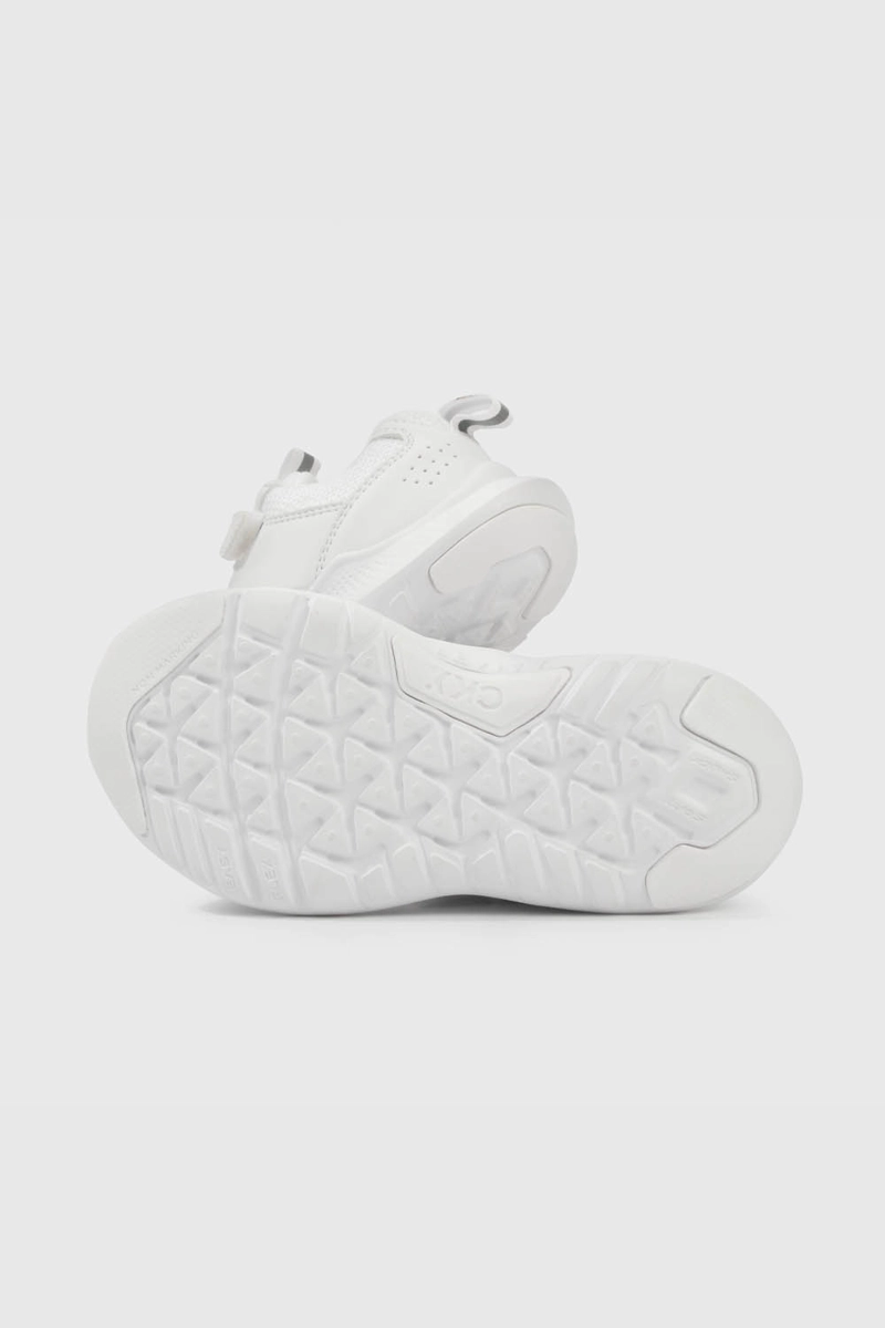 ZAPATILLA ESCOLAR BLANCA CON VELCRO Y CORDON UNISEX - 3