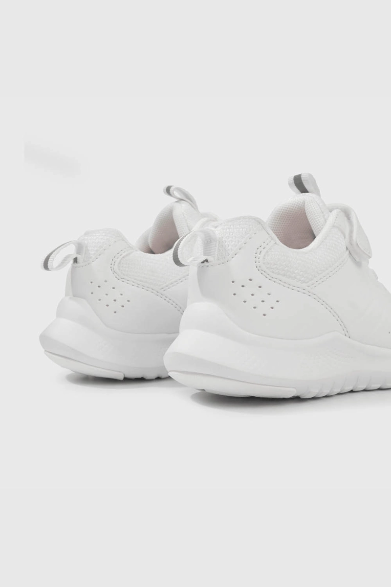 ZAPATILLA ESCOLAR BLANCA CON VELCRO Y CORDON UNISEX - 5