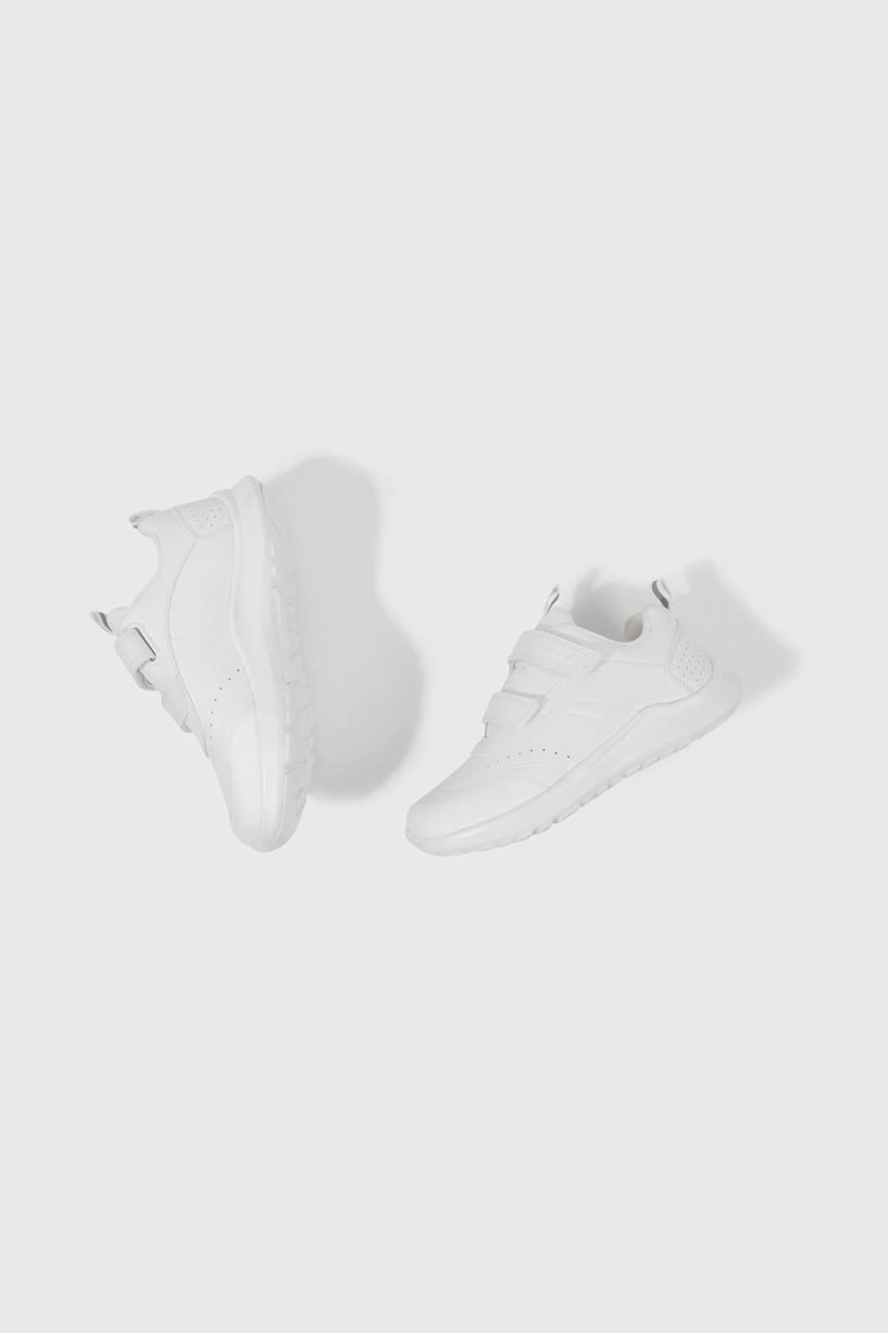 ZAPATILLA ESCOLAR BLANCA CON VELCRO UNISEX - 4