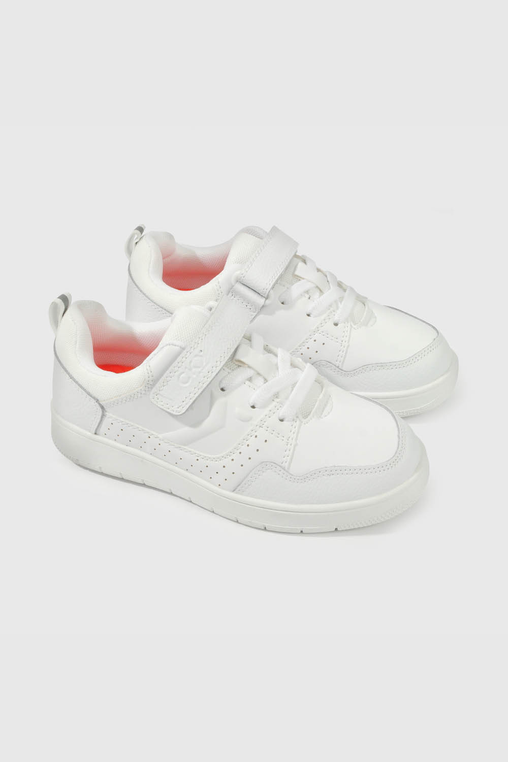 ZAPATILLA ESCOLAR BLANCA CON VELCRO UNISEX JUNIOR - 1