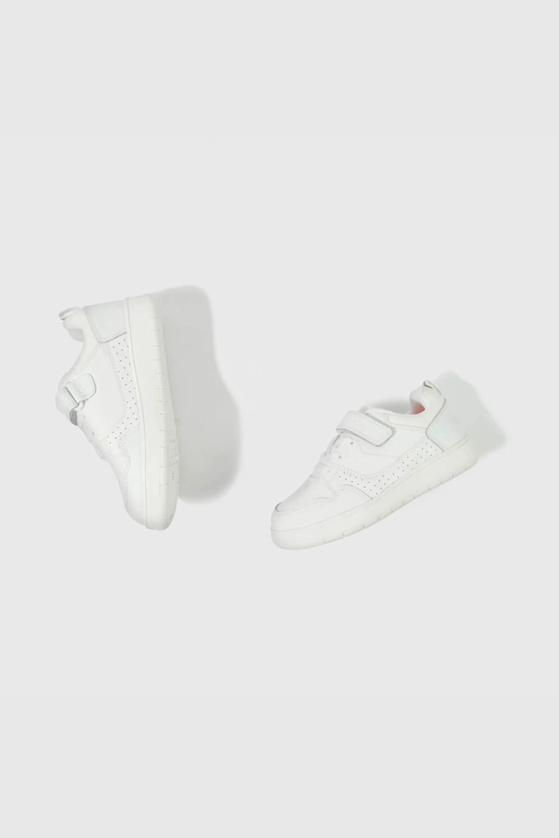 ZAPATILLA ESCOLAR BLANCA CON VELCRO UNISEX JUNIOR - 4