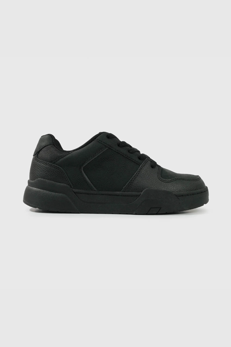 ZAPATILLA ESCOLAR NEGRA CON CORDON PARA NIÑO - 2