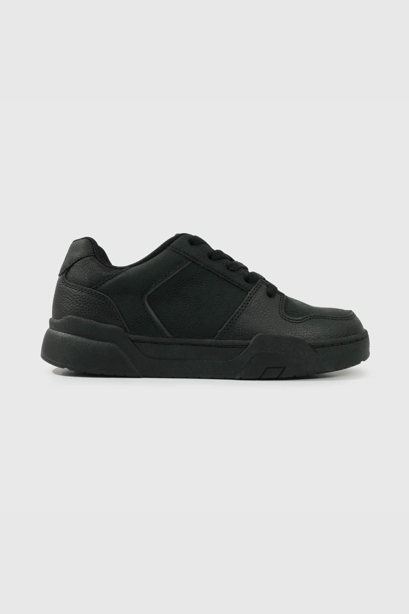 ZAPATILLA ESCOLAR NEGRA CON CORDON PARA NIÑO - 2