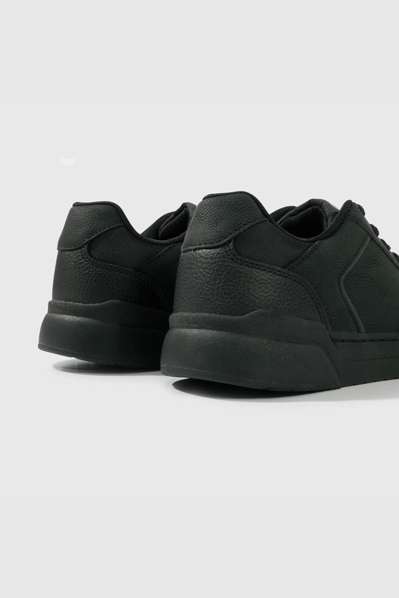 ZAPATILLA ESCOLAR NEGRA CON CORDON PARA NIÑO - 5