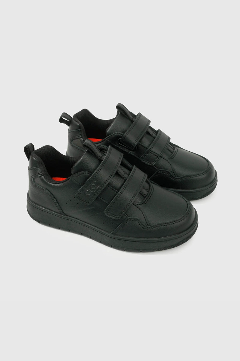 ZAPATILLA ESCOLAR NEGRA CON VELCRO UNISEX JUNIOR - 1