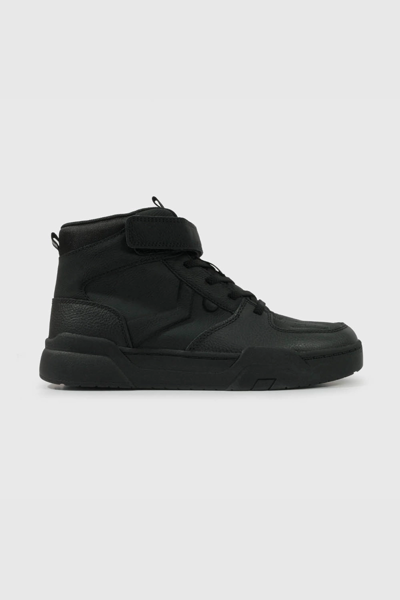 ZAPATILLA ESCOLAR NEGRA CAÑA ALTA UNISEX - 2