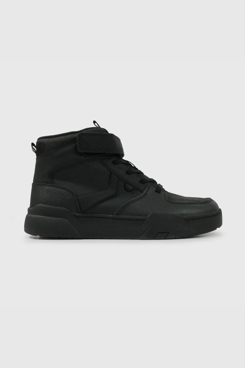 ZAPATILLA ESCOLAR NEGRA CAÑA ALTA UNISEX - 2