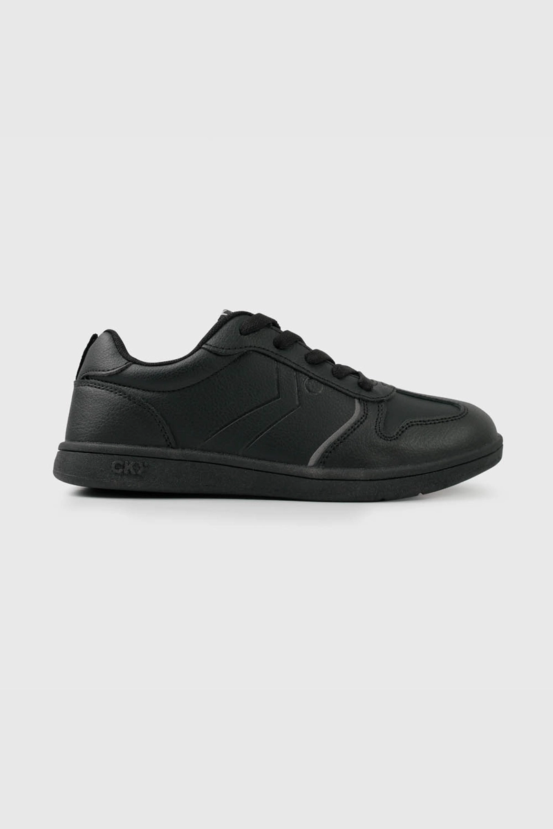 ZAPATILLA ESCOLAR NEGRA CON CORDON UNISEX - 2