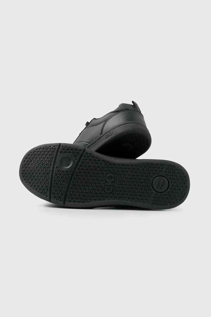 ZAPATILLA ESCOLAR NEGRA CON CORDON UNISEX - 3