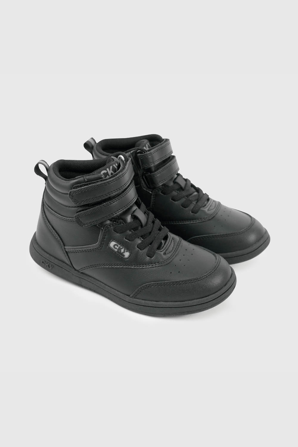 ZAPATILLA ESCOLAR NEGRA CAÑA ALTA CON VELCRO NIÑA 30 AL 41 - 1