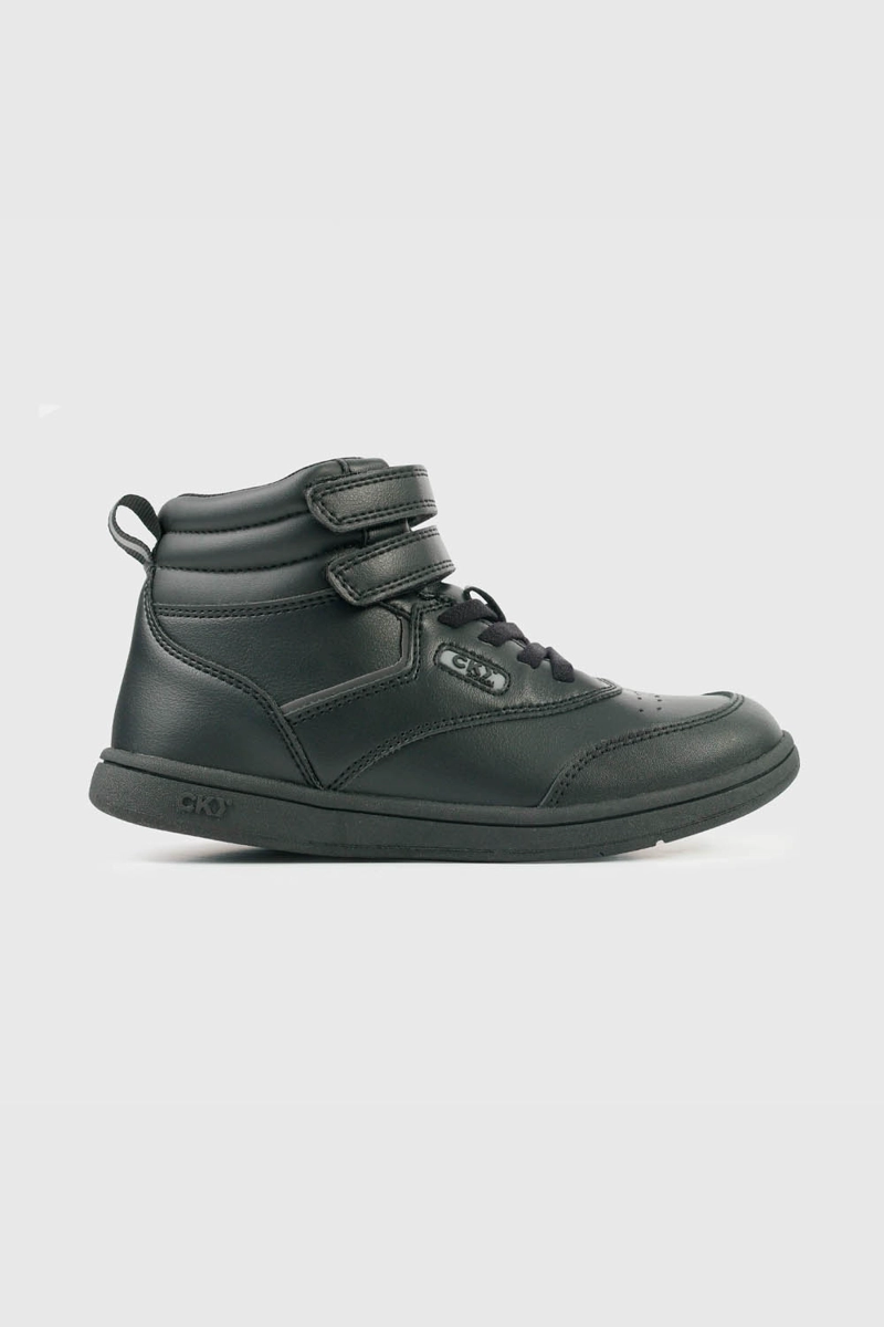 ZAPATILLA ESCOLAR NEGRA CAÑA ALTA CON VELCRO NIÑA 30 AL 41 - 2