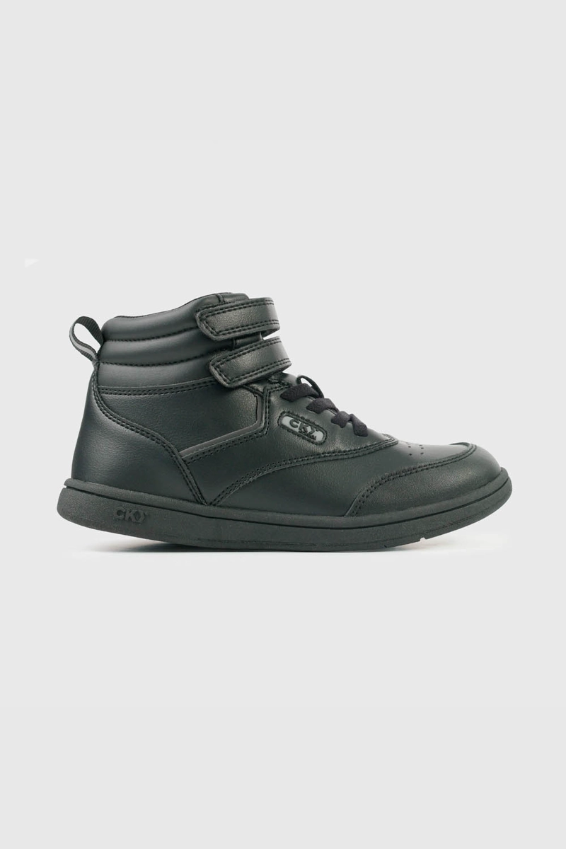 ZAPATILLA ESCOLAR NEGRA CAÑA ALTA CON VELCRO NIÑA 30 AL 41 - 2