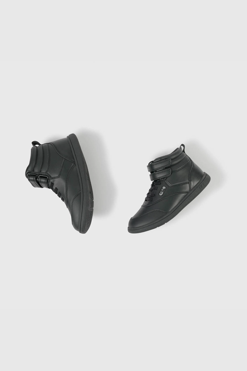 ZAPATILLA ESCOLAR NEGRA CAÑA ALTA CON VELCRO NIÑA 30 AL 41 - 4