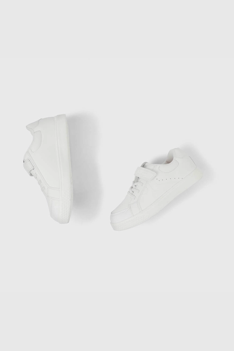 ZAPATILLA ESCOLAR BLANCA CON VELCRO - 4