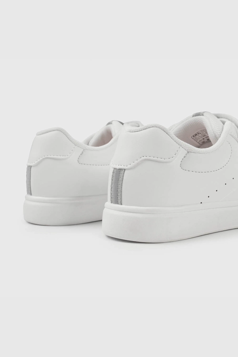 ZAPATILLA ESCOLAR BLANCA CON VELCRO - 5