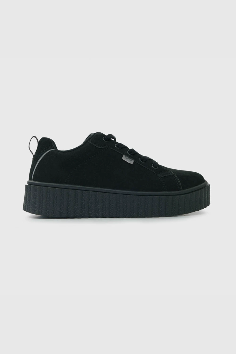 ZAPATILLA ESCOLAR NEGRA CON PLATAFORMA Y CORDON PARA NIÑA - 2