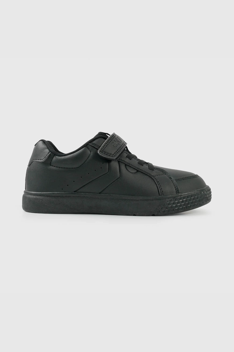 ZAPATILLA ESCOLAR UNISEX NEGRA CON VELCRO - 2