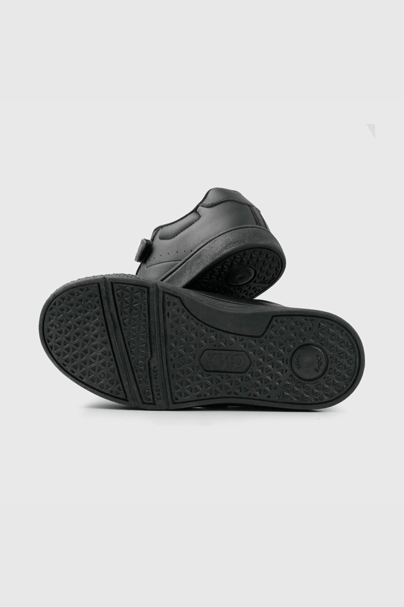 ZAPATILLA ESCOLAR UNISEX NEGRA CON VELCRO - 3