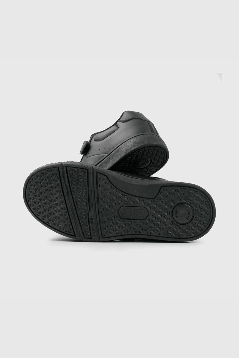 ZAPATILLA ESCOLAR UNISEX NEGRA CON VELCRO - 3