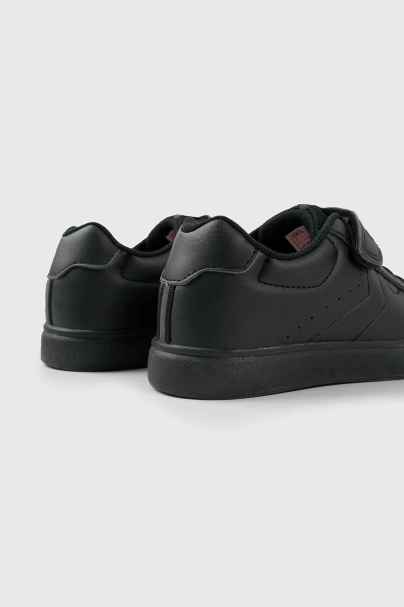 ZAPATILLA ESCOLAR UNISEX NEGRA CON VELCRO - 5