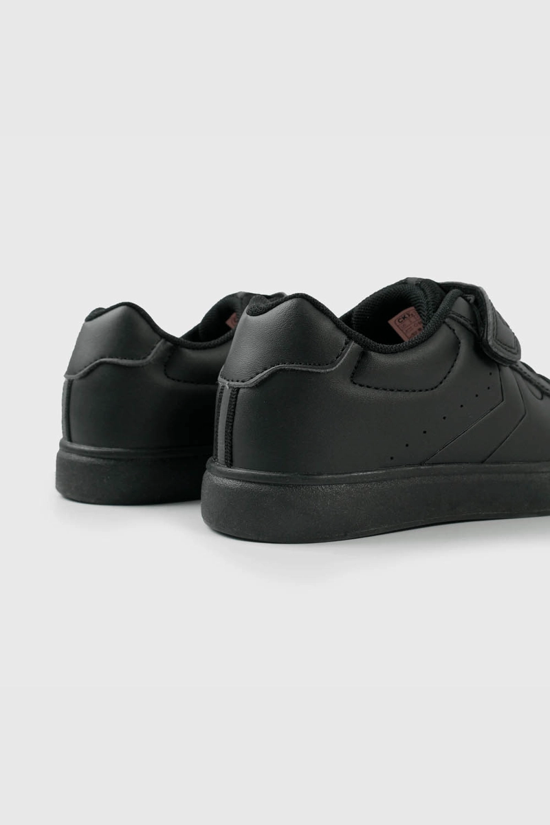 ZAPATILLA ESCOLAR UNISEX NEGRA CON VELCRO - 5